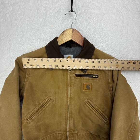 Carhartt Detroit Jacket Fleece Lined Youth Medium (8/10) YYJ97 BRN Brown - Picture 8 of 12